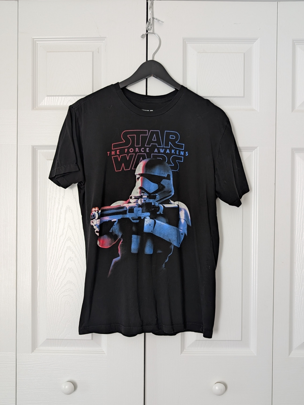 Star Wars Black Short-Sleeve Tee with Red & Blue Stormtrooper Graphic